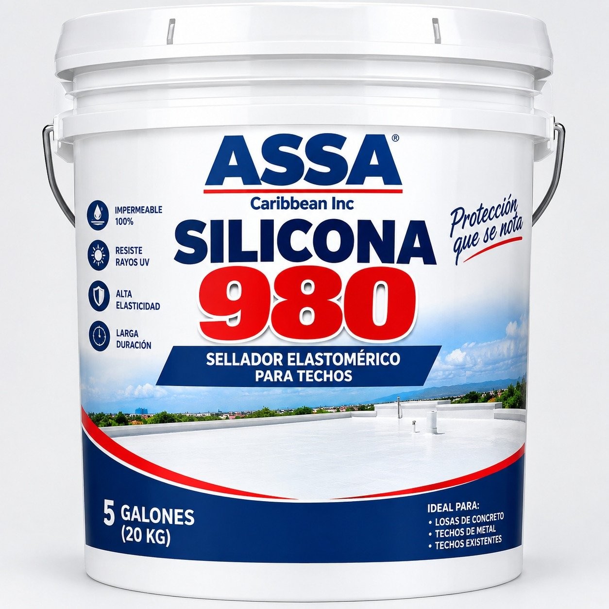 Sellador de Techo ASSA Silicona 980 - 5 Galones